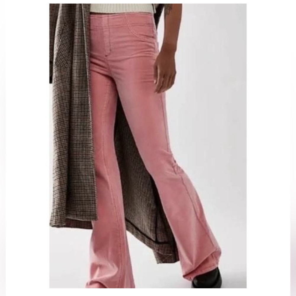 We The Free Pull On Corduroy Flare Boho Retro Dusty Rose